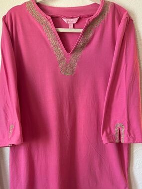 Lilly Pulitzer Embroidered Adalyn Tunic Dress/Top in Pink Sz s